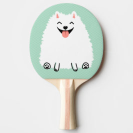 Pala De Ping Pong Pomerania blanca divertida