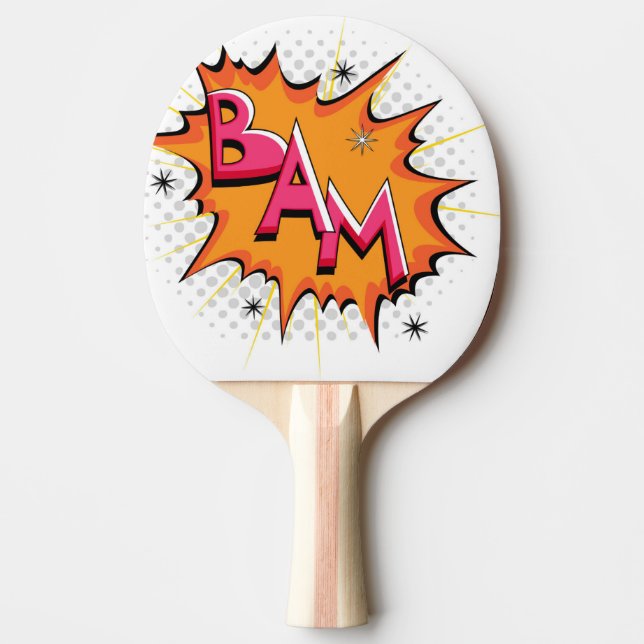 Pala De Ping Pong Pop Art Comic Bam! (Anverso)