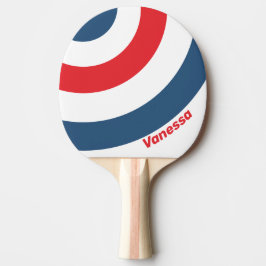 Pala De Ping Pong Postman Nostalgic Circle Stripe with Name