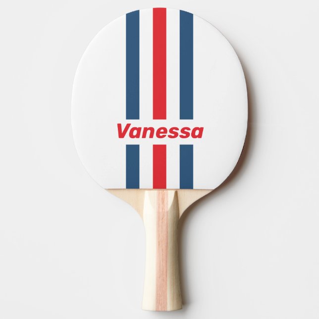 Pala De Ping Pong Postman Nostalgic Pin Stripes with Name (Anverso)