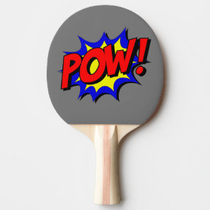 Pala De Ping Pong ¡Pow Ilustrado! Rótulo de expresión