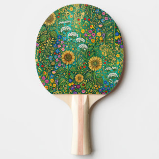 Pala De Ping Pong Prado de girasoles de Klimt