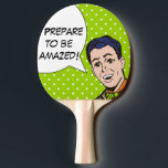 Pala De Ping Pong Prepárense para ser el asombroso libro de historie<br><div class="desc">Este libro de historietas Ping Pong Paddle preparado para ser asombroso es para cualquiera que nunca deje de sorprenderte, incluso si esa persona es tu mismo. El diseño presenta a un divertido tipo de libro de historietas con corbata de arco y una burbuja de discursos que dice: "¡Prepárate para sorprenderte!"...</div>
