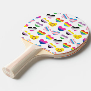 Pala De Ping Pong Pride Hearts Ping Pong Paddle