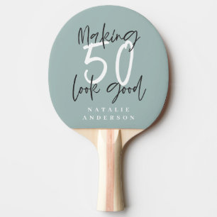 Pala De Ping Pong Primer cumpleaños número 50 regalo de favor pers