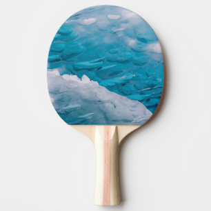 Pala De Ping Pong Primer plano de hielo azul