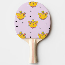 Pala De Ping Pong Princesa Kitty cat en morado