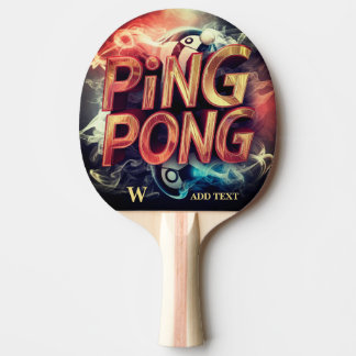 Pala De Ping Pong profesional de color moderno monogramado