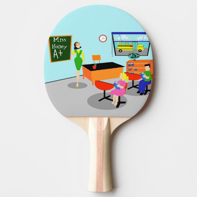 Pala De Ping Pong Profesor retro Ping Pong Paddle (Anverso)