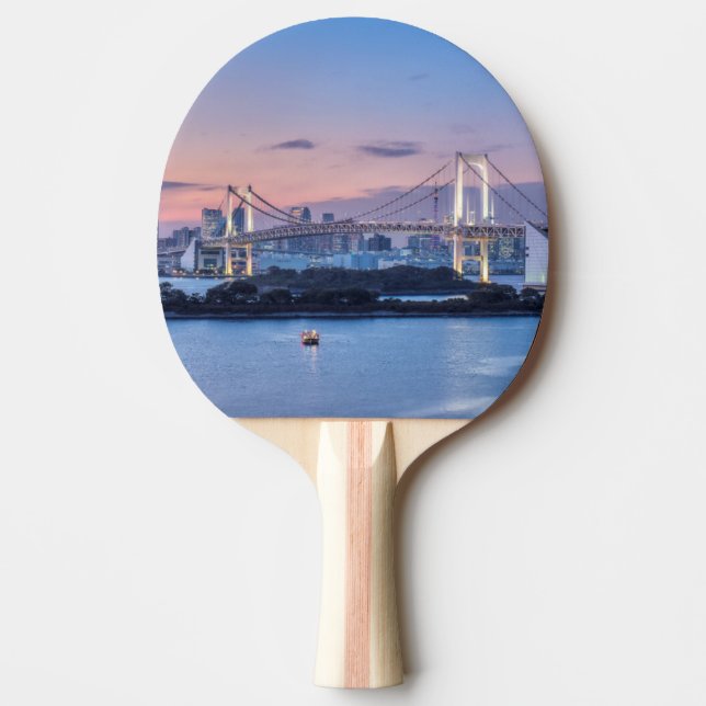 Pala De Ping Pong Puente Arcoíris al anochecer (Anverso)