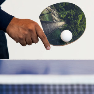 Pala De Ping Pong Puente colgante simple río Idrijca, Eslovenia