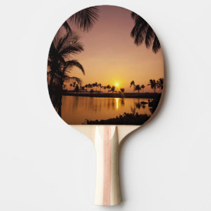 Pala De Ping Pong Puesta de sol en la bahía de Anaeho'omalu, Isla Gr
