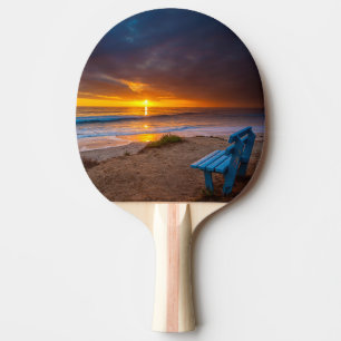 Pala De Ping Pong Puesta de sol sobre el Océano Pacífico