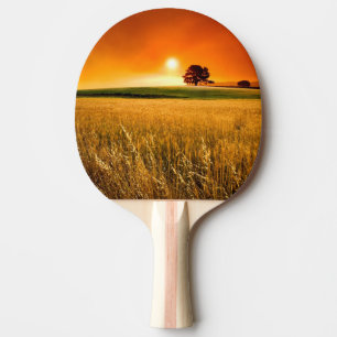 Pala De Ping Pong Puesta del sol roja sangre
