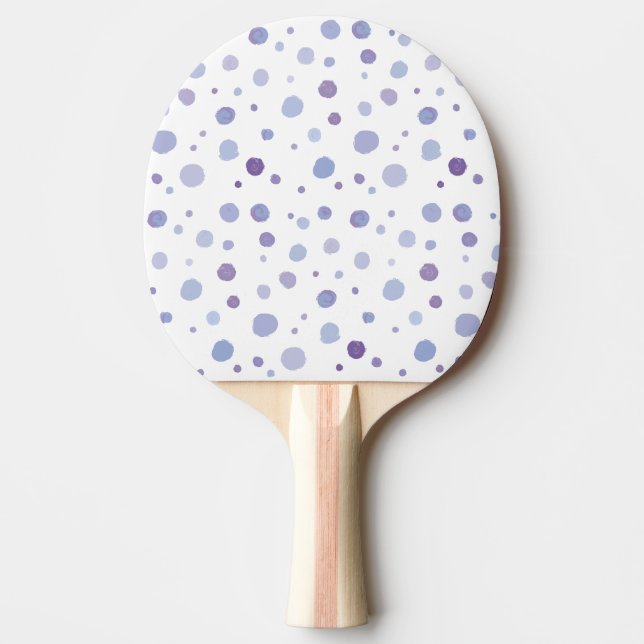 Pala De Ping Pong puntos de polka pintados a mano (Anverso)