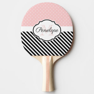 Pala De Ping Pong Puntos y rayas lindos