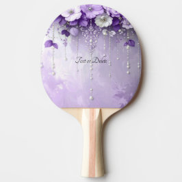 Pala De Ping Pong Purple Flowers Ping Pong Paddle