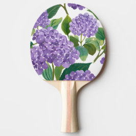 Pala De Ping Pong Purple Hydrangea Watercolor Floral Coastal