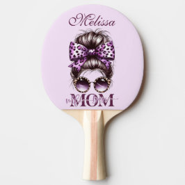 Pala De Ping Pong Purple Messy Bun Mom Wife Boss