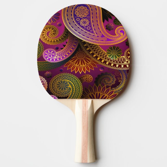 Pala De Ping Pong Púrpura Paisley (Reverso)