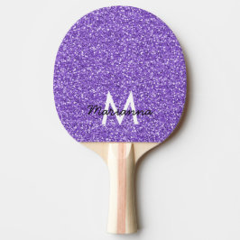 Pala De Ping Pong Purpurina de Lavanda Púrpura Personalizado