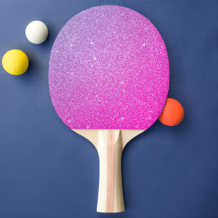Pala De Ping Pong Purpurina de Morado y Esparkle