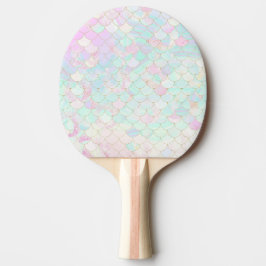 Pala De Ping Pong Purpurina de oro de sirena rosa irlandés