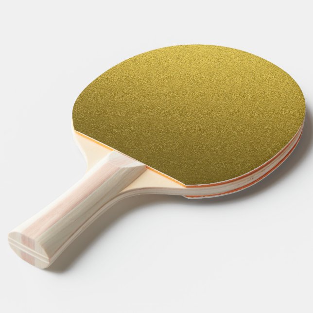 Pala De Ping Pong Purpurina glamoroso del oro (Ángulo trasero)