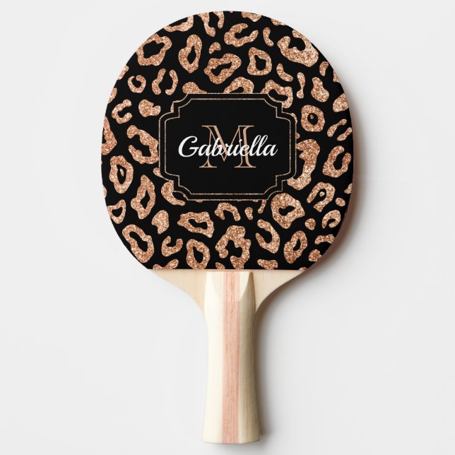 Pala De Ping Pong Purpurina Leopard Print (Anverso)