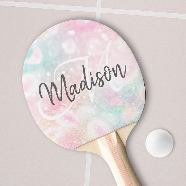 Pala De Ping Pong Purpurina rosa bonito glamuroso (Subido por el creador)