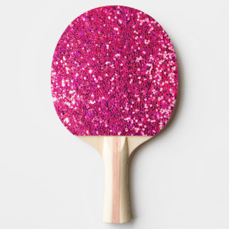 Pala De Ping Pong Purpurina rosado