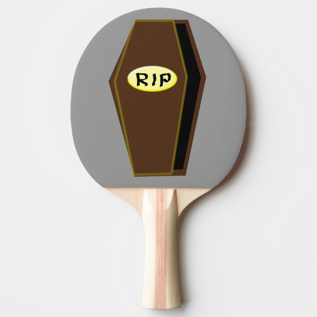 Pala De Ping Pong QEPD Ataúd de Halloween de Doom Ping Pong Paddle (Anverso)