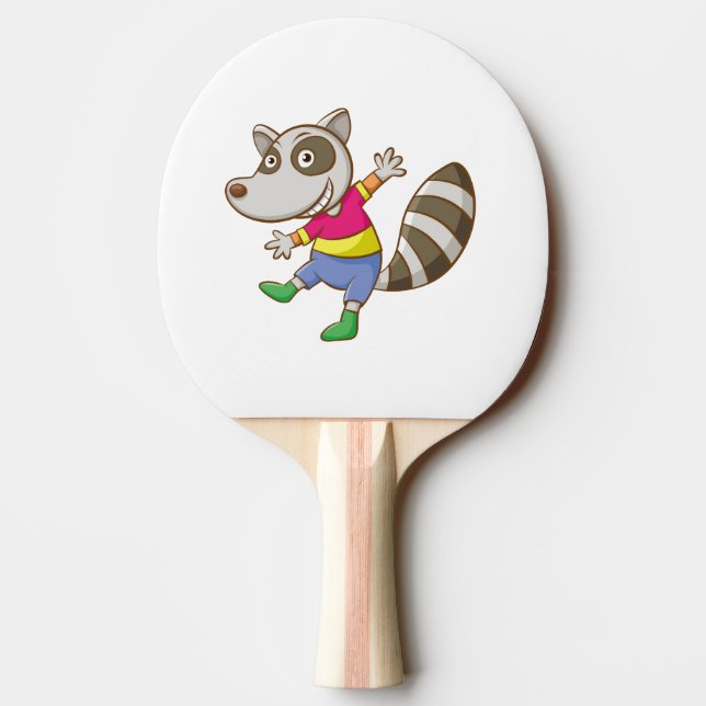 Pala De Ping Pong Raccoon personalizado (Reverso)