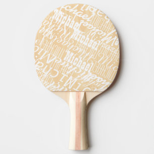 Pala De Ping Pong Rack de tenis de mesa genial / nombre de jugador e