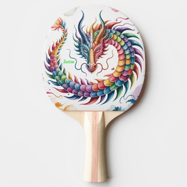 Pala De Ping Pong Rainbow Dragon Personalized (Anverso)