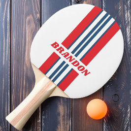 Pala De Ping Pong Rally Nostálgico de Correos Franja con Nombre
