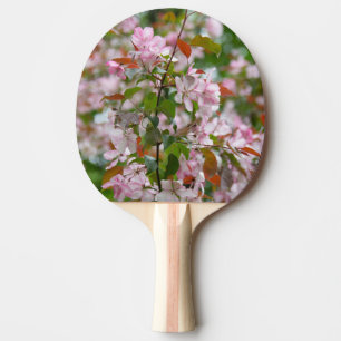 Pala De Ping Pong Rama delgada con flores manzana