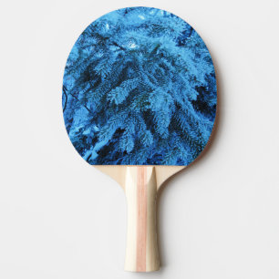 Pala De Ping Pong Ramas prudentes cubiertas de nieve y cristales de
