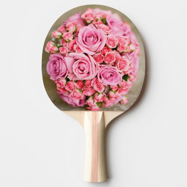 Pala De Ping Pong Ramo de flores de rosa (Anverso)