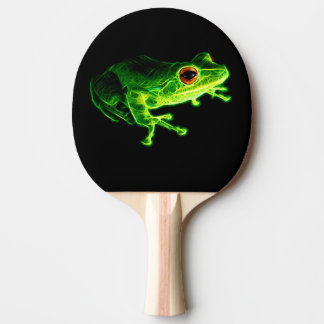 Pala De Ping Pong Rana Arbórea Eléctrica Verde Neón - Descripción de