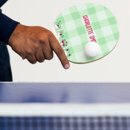Pala De Ping Pong Rana Personalizado de manga personalizada Green Cu