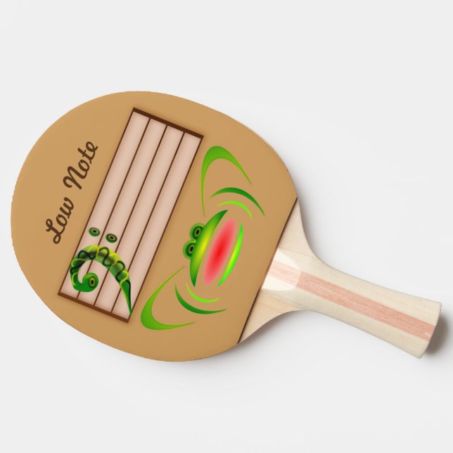 Pala De Ping Pong Rana verde baja nota (Lateral)