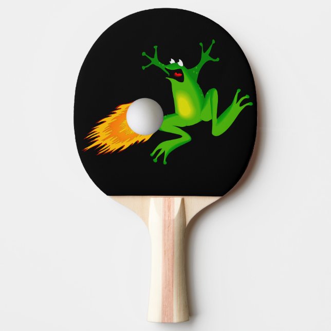 Pala de Ping Pong Rana verde sorprendida (Anverso)