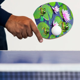 Pala De Ping Pong Ranas De Lotus Y Lily Pad