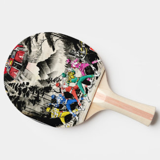 Pala De Ping Pong Rangers en el bloque de madera de Japón