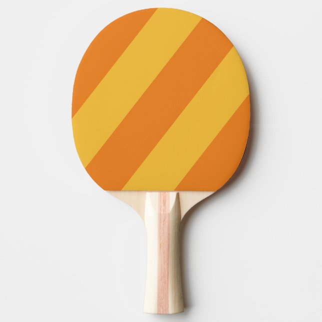 Pala De Ping Pong Ranura de Naranja retro Tres bandas negrita (Anverso)