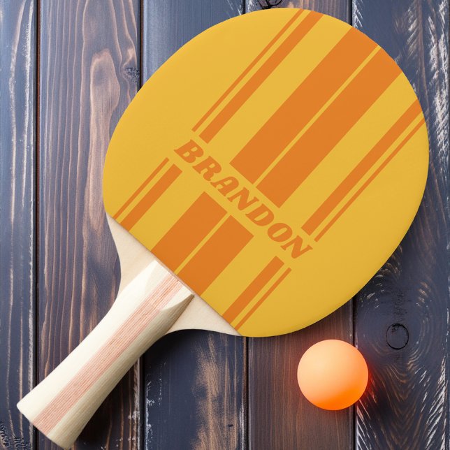 Pala De Ping Pong Ranuras de la Tabla de Surco Naranja Retro con Nom (Subido por el creador)