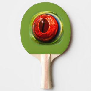 Pala De Ping Pong Rara Diversión Realista Quirky Rojo Ojo Rocioso Ey