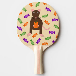 Pala De Ping Pong Rata y calabaza lindas de Halloween