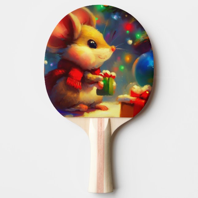 Pala De Ping Pong Ratón navidades (2) (Anverso)